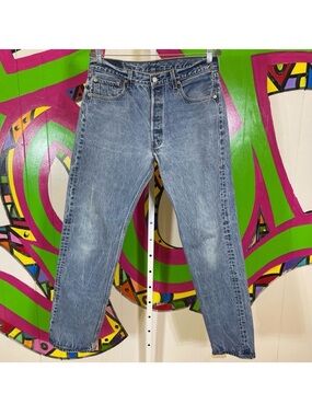 Levi's 501xx, 5 Button Fly, 35x36. Good used condition. Hole in the crotch.